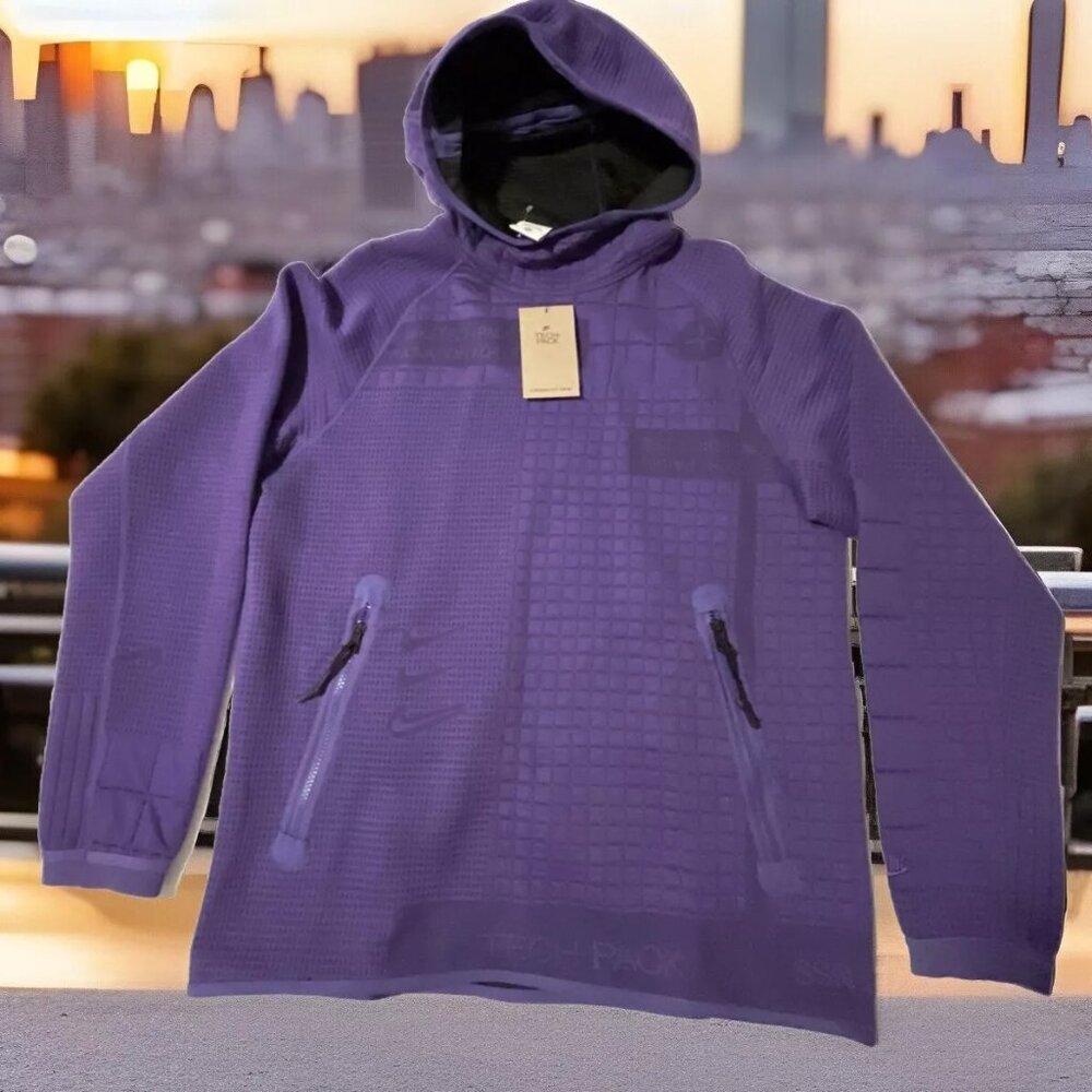 NWT Nike Tech Pack Sportswear Therma-Fit ADV Men's SZ M Hoodie Purple DM…